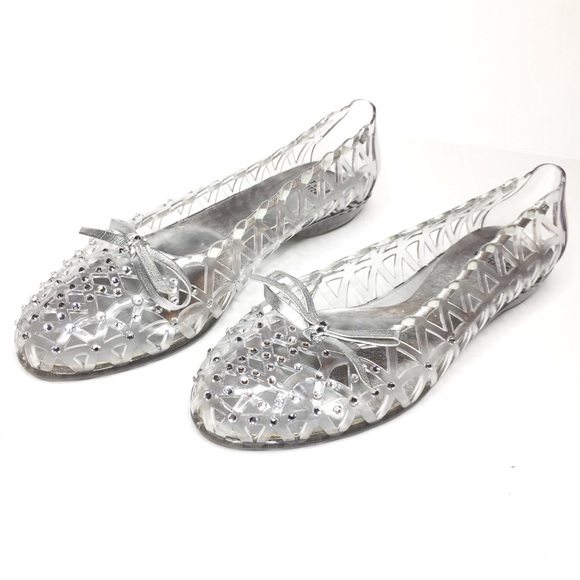 stuart weitzman crystal jelly sandals